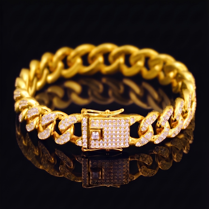 Men's Iced Out Cuban Link Bracelet